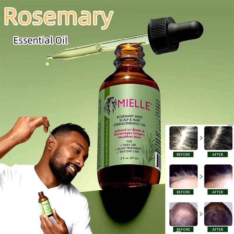 MIELLE ROSEMARY MINT SCALP AND HAIR STRENGHTENING OIL. 
