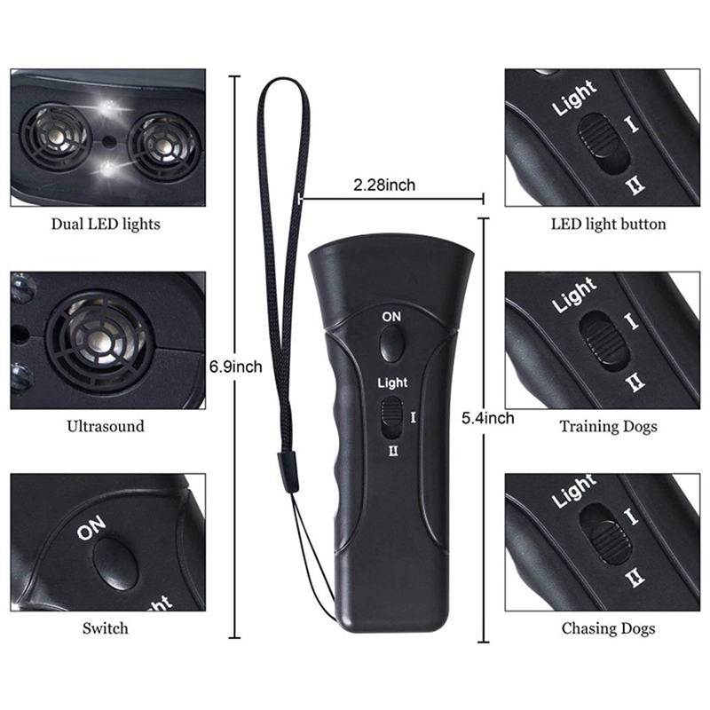 Kocoo LED Ultrasonic Anti Barking Device Ultrasonic Pet Dog Repeller Anti Barking. 