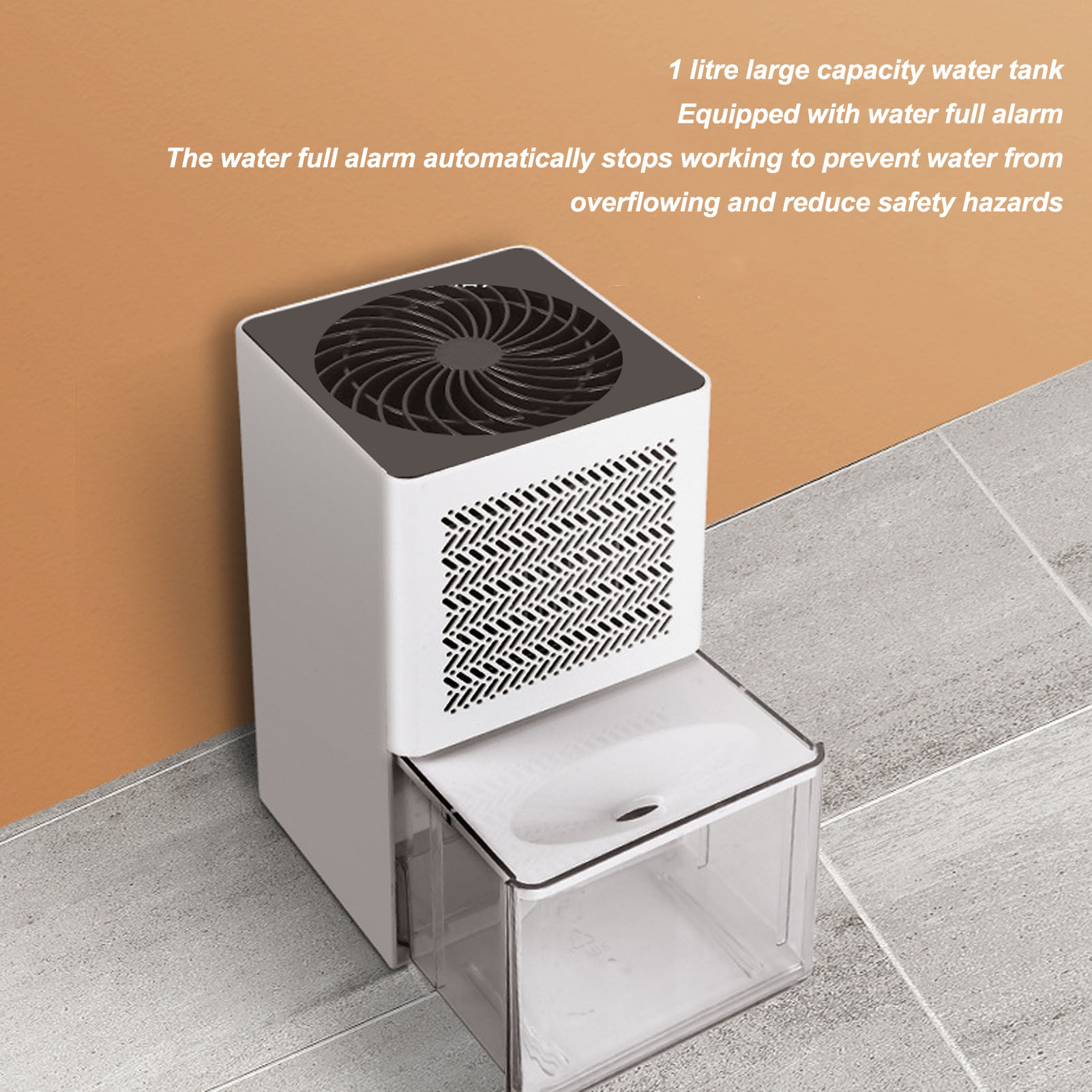 Dehumidifier 1L Water Tank Easy To Use Room Dehumidifier for Basement. 