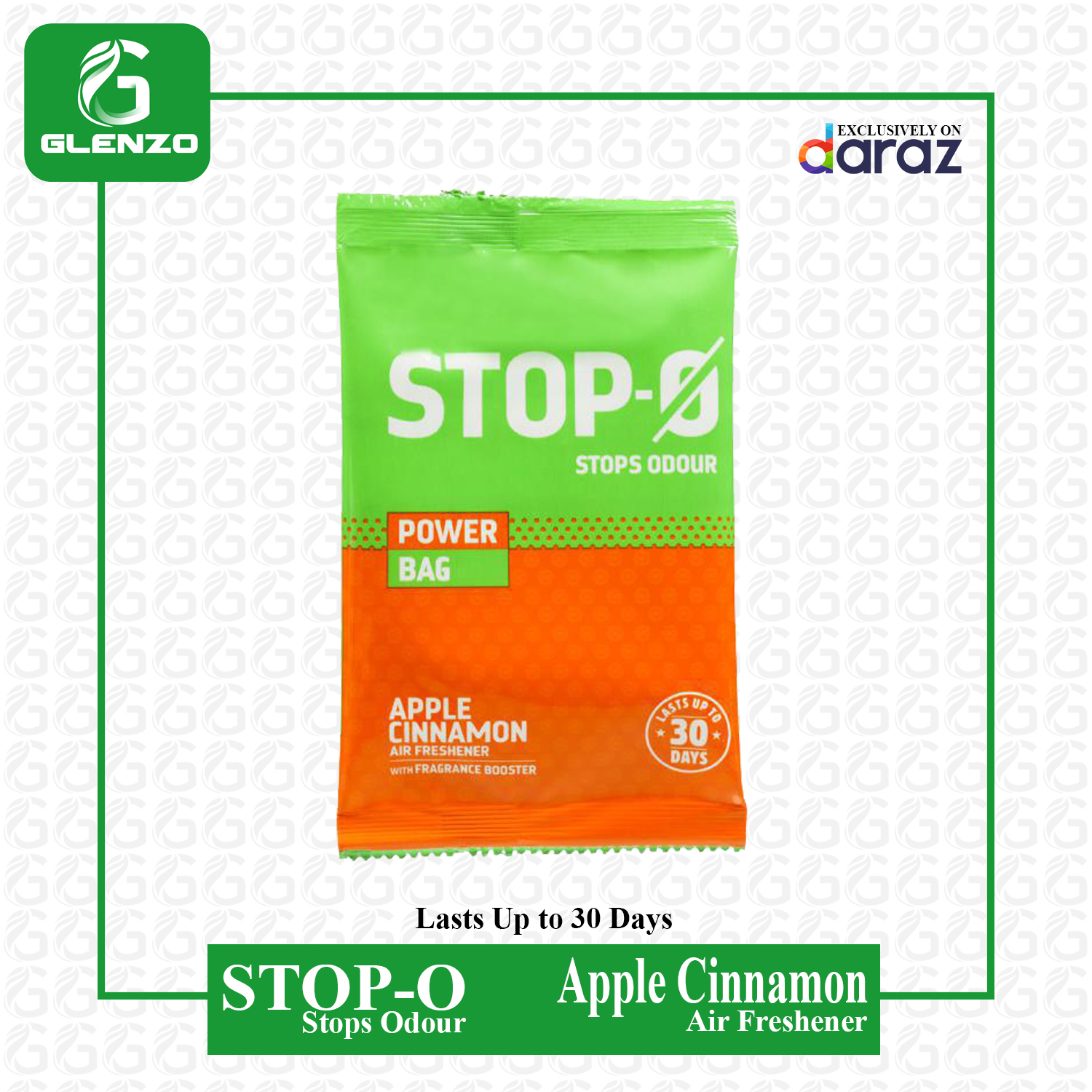 Stops Odour Power Bag Apple Cinnamon Air Freshener With Fragrance Booster. 