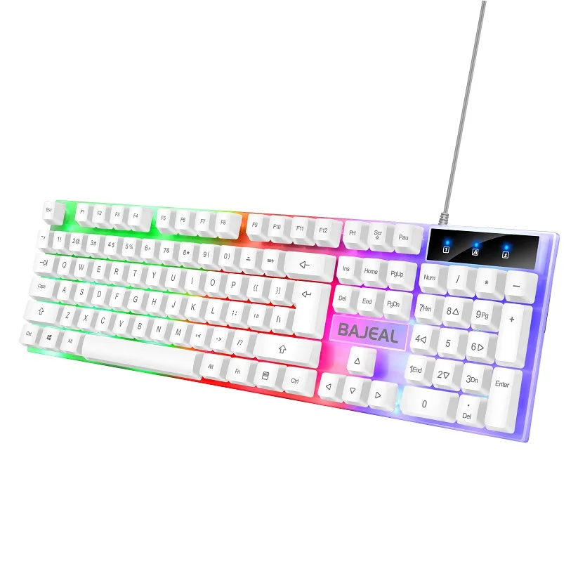 BAJEAL K35 Backlit Mechanical Feel Gaming Keyboard 104 Keys USB Wired Gaming Keyboard. 