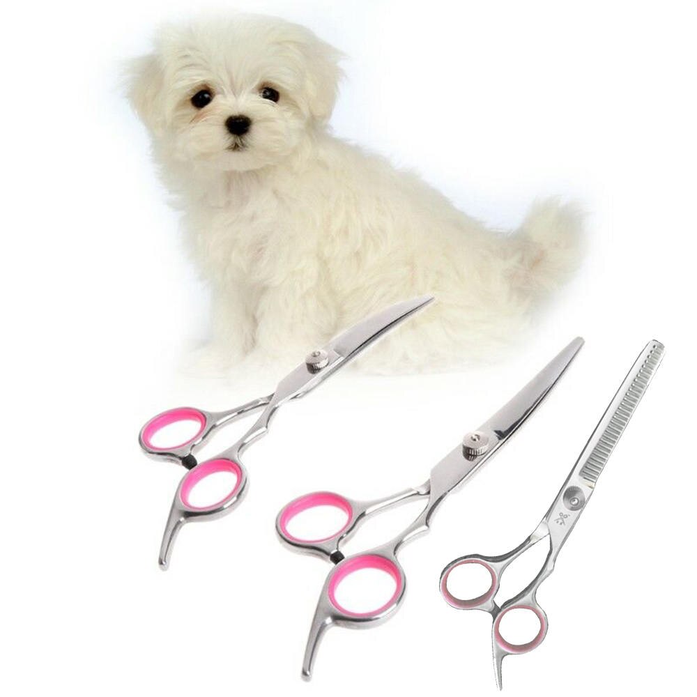 【KuaKe Mall】6" 7'' Steel Curved Blade Scissors Dog Cat Cutting Hair Scissors Barber Holder Up/Down Curved Scissors. 