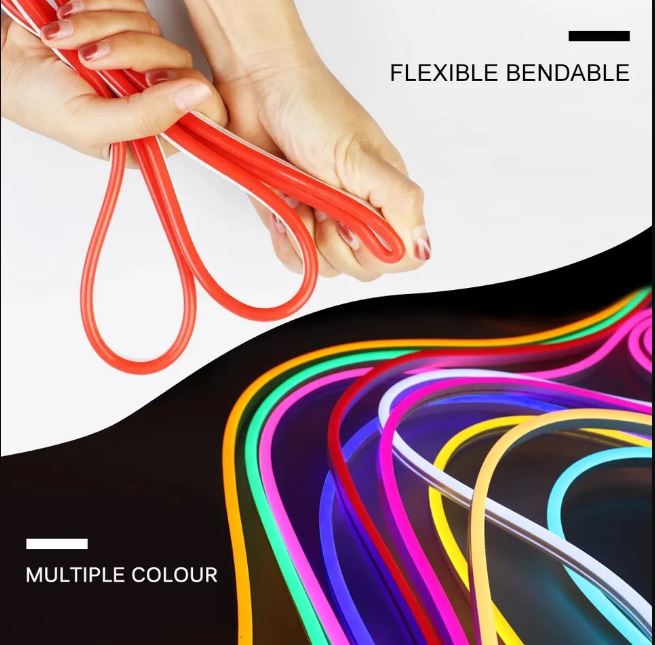 5m Neon LED Strip Light 12V For Lighting Characters and Patterns IP67 Waterproof Outdoor Use Decoration Flexible Neon LED Tape. 