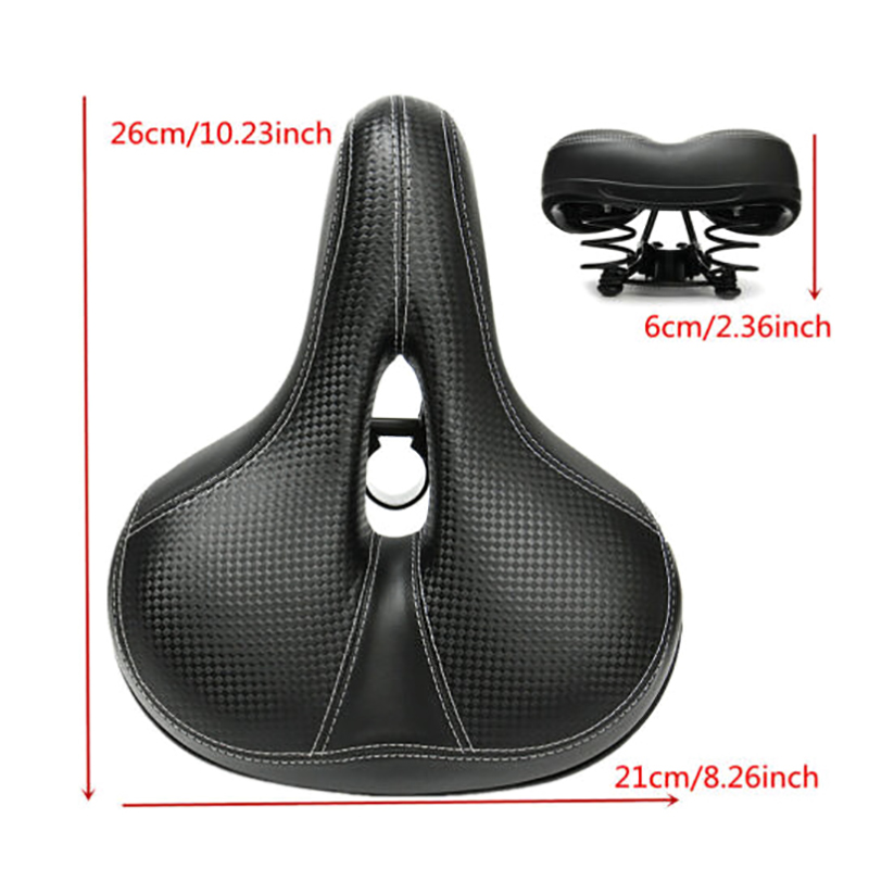 【DIV MALL】Wide Big Bicycle Saddle Seat Big Comfort Cushion Pad Sprung Gel. 