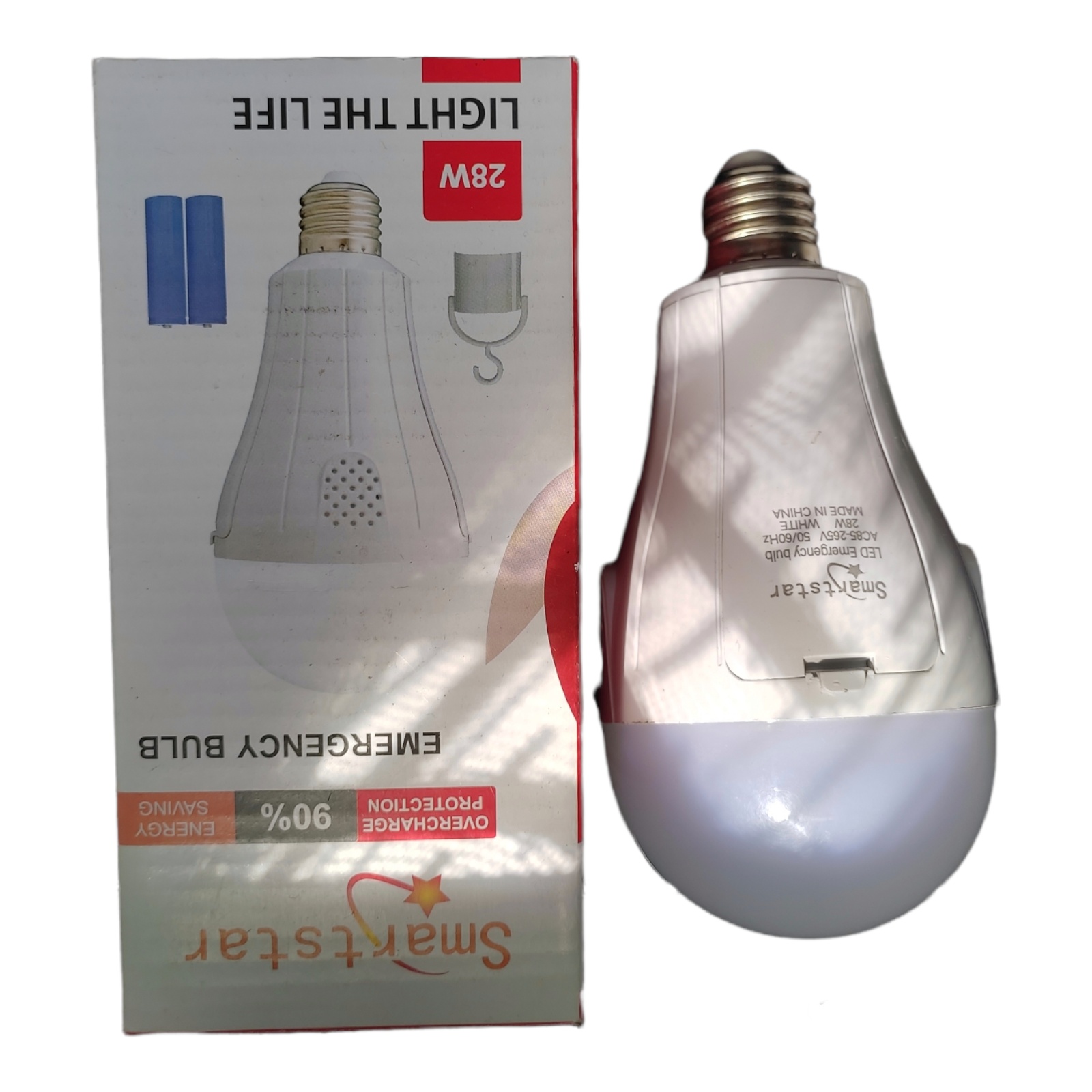 SMARTSTAR 28W Rechargeable Emergency Bulb Lighting up During Power ...
