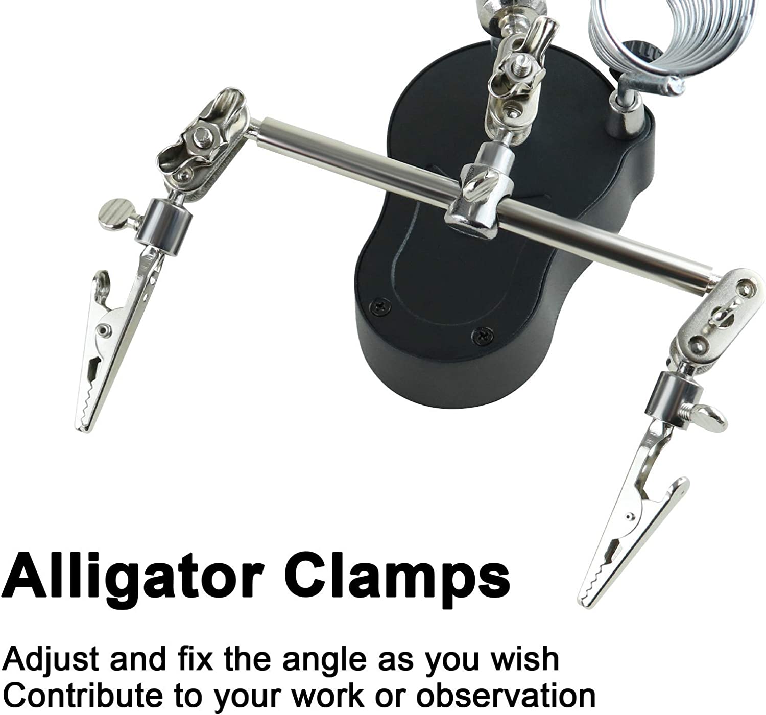 Helping Hands Magnifying Glass Soldering Station, 3.5X 12X Magnifier, With LED Lights. 