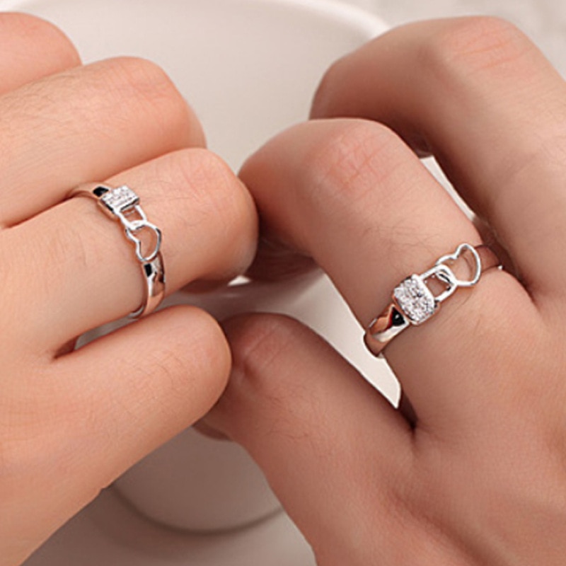 【ZIME】  Male Couples Ring Sets Korean Style Design Sweet Cute Ring for Women Girl Wedding Jewelry. 