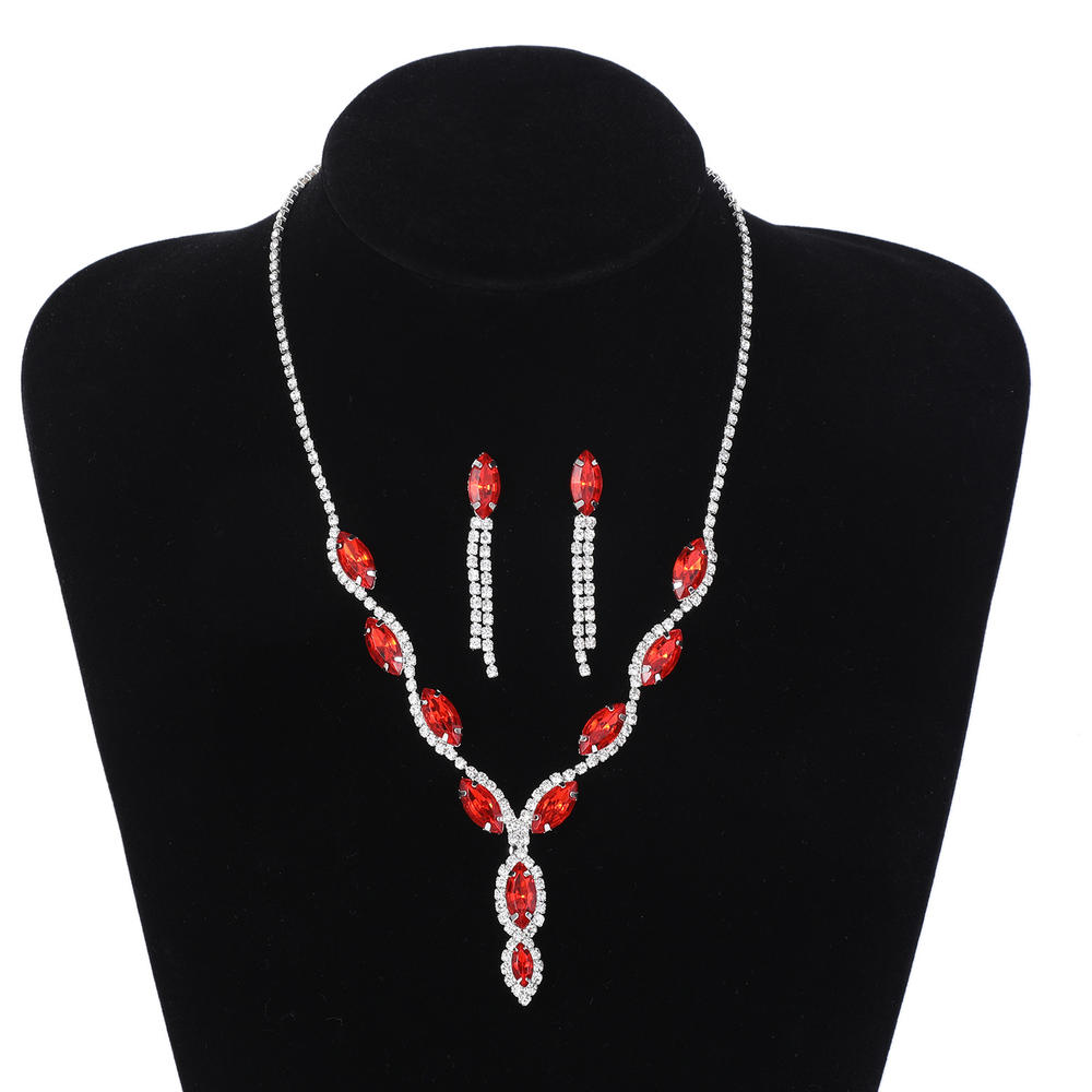 Elegant Bridal jewelry set Charming Jewelry set Wedding necklace Earring set for Party accessory Festival jewelry Bridal wear Evening elegance Gift for ladies. 