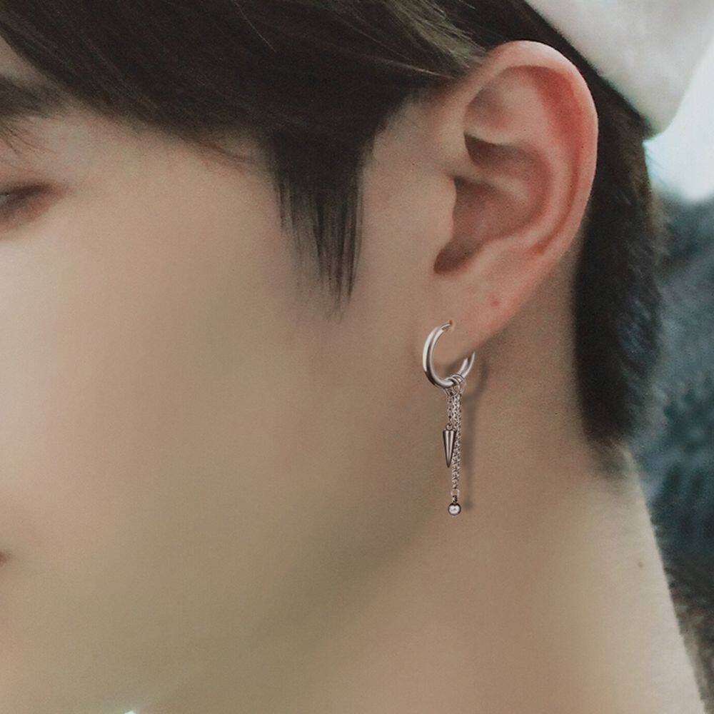 【Miga Plaza】Earings for men hikaw for boys Earring For men Korean Style Earrings Men Hoop Earrings Cross Ear Studs Stainless Steel. 