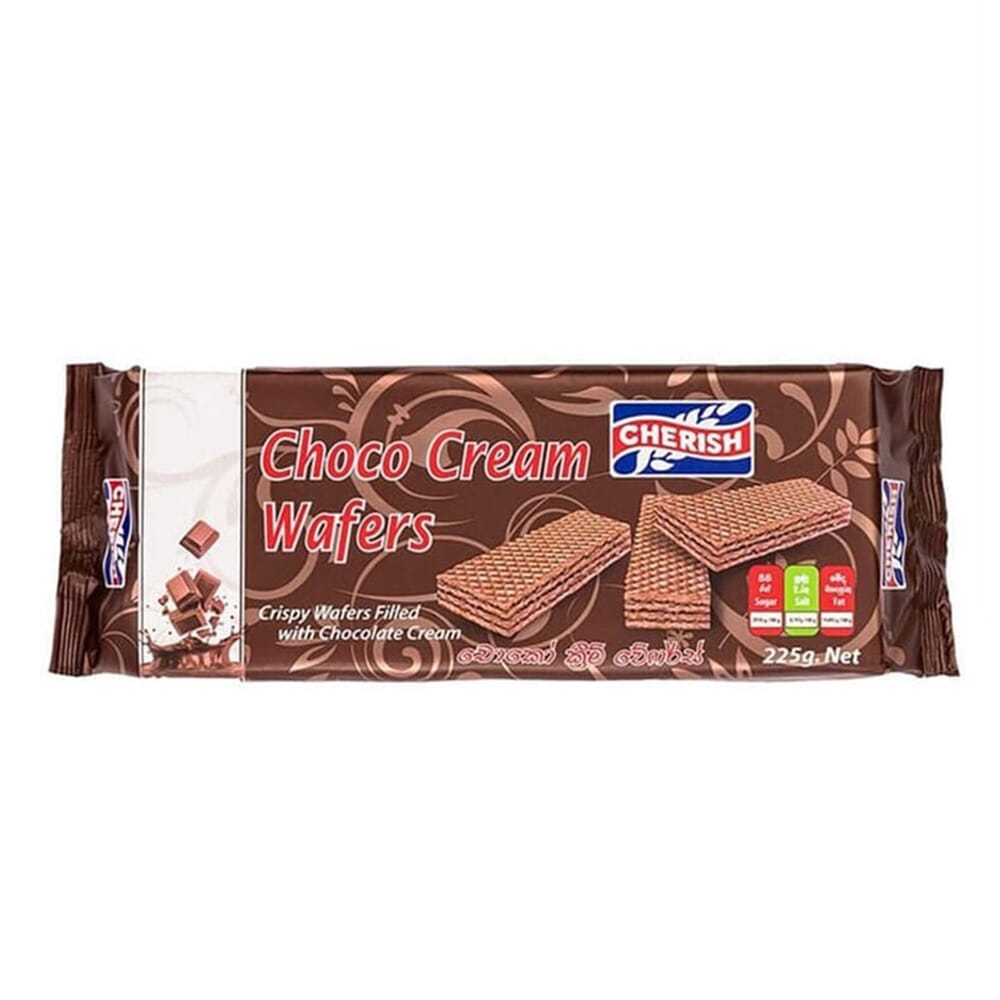 Cherish Chocolate Cream Wafers Biscuit - 225g | Daraz.lk