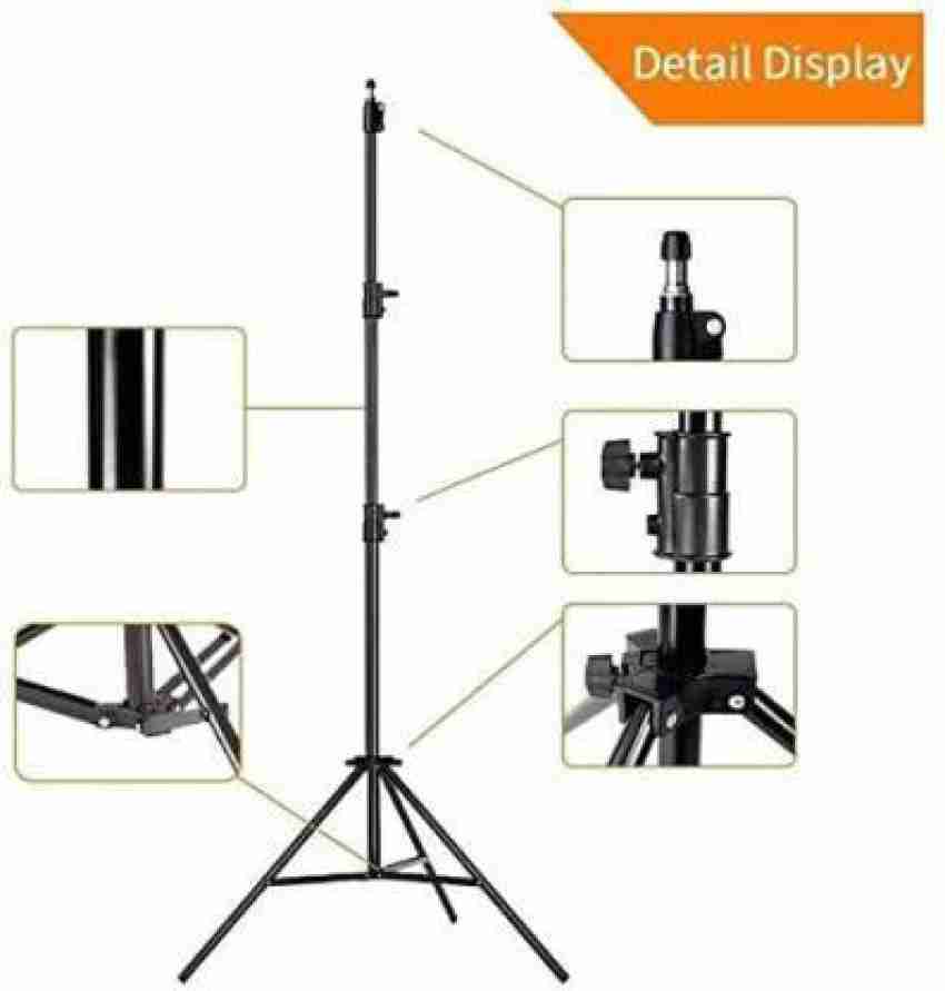 ZIPHORUS 2.1 metrer stand with 7 Feet (210 Inch) strong Metal mobile tripod  Tripod Tripod - ZIPHORUS : Flipkart.com
