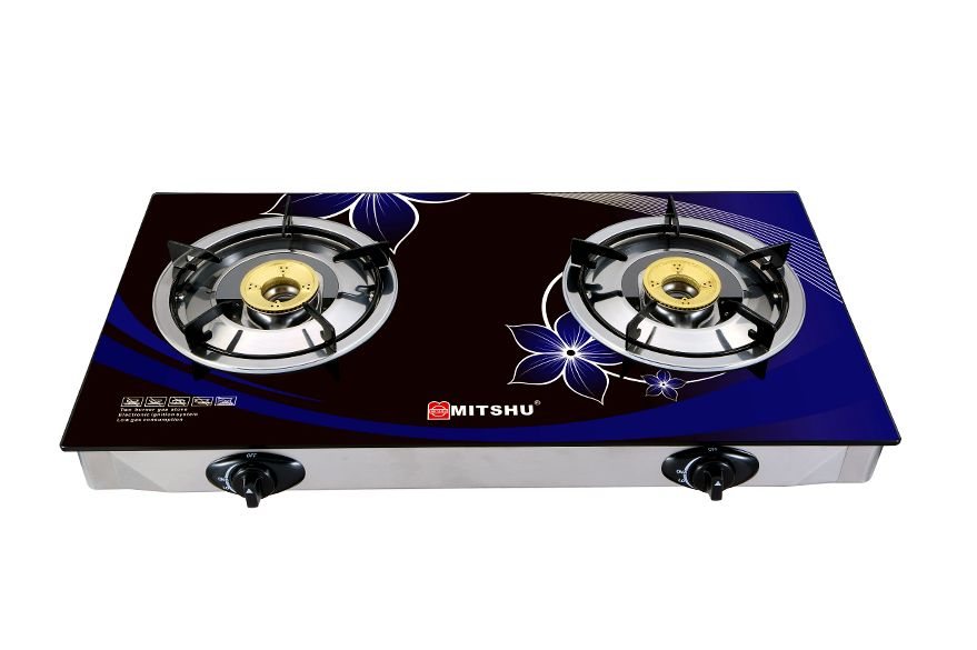 Mithsu Glass Top Double Burner Gas Stove MGSGT622 Daraz.lk