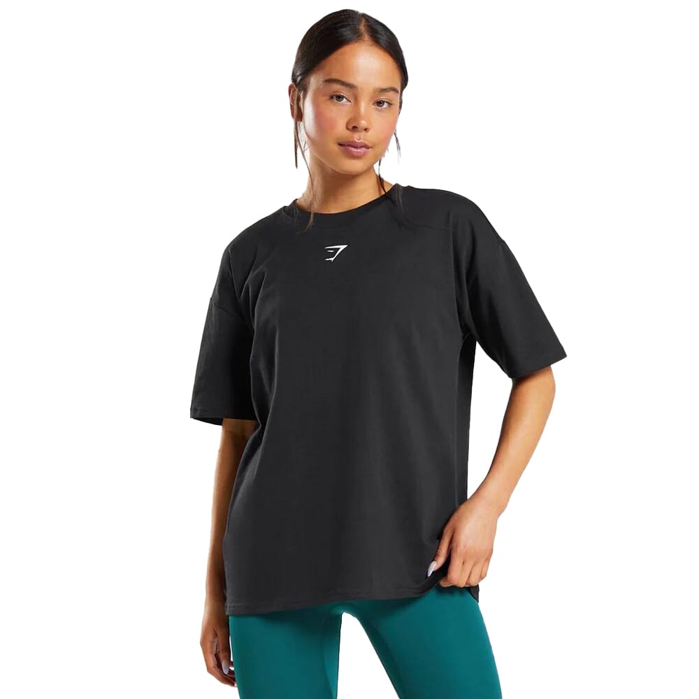 Gymshark Oversize T shirt Women's Oversize Workout Tee Dti-Fit Polyester Tee  Back Grapic Tee