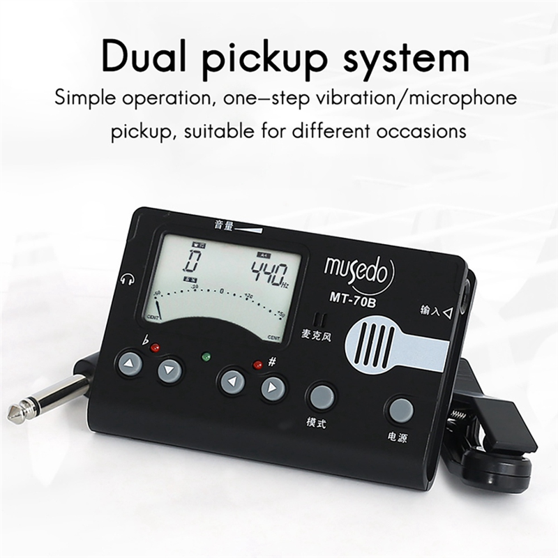 2X MT-70B Tuner with Clip-on Pickup & Built-in Microphone Electronic 3 ...