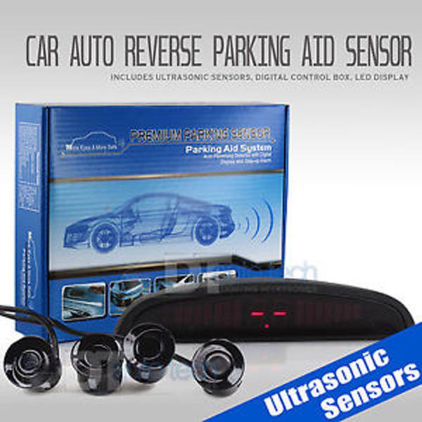Premium Parking Reverse Sensor Kit with Digital Display and Step-up Alarm. 