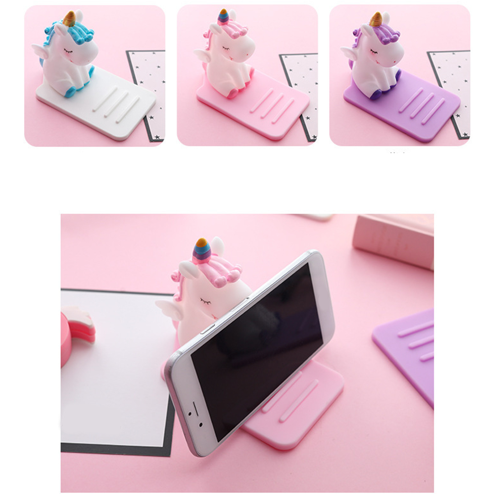 Cute Unicorn Phone Holder Adjustable Support Creative Cartoon