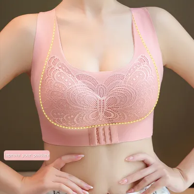 Pattern bra women underwear gathered bra seamless bra wrapped