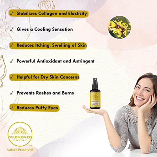 Wildflower Essentials Witch Hazel Toner Astringent For Pore Tightening, Skin, Hair, Body Alcohol Free (30ml)FROM INDIA)JEZ. 