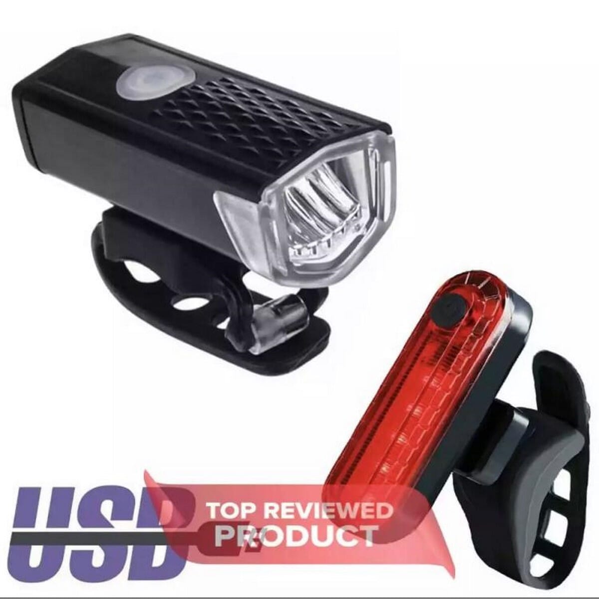 rechargeable front and rear bike lights