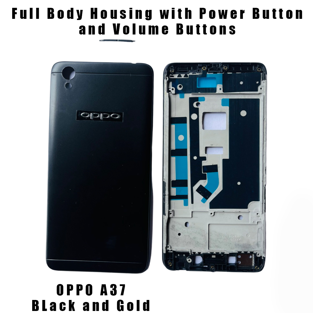 OPPO A37 Full Body Housing with power button and volume buttons. 