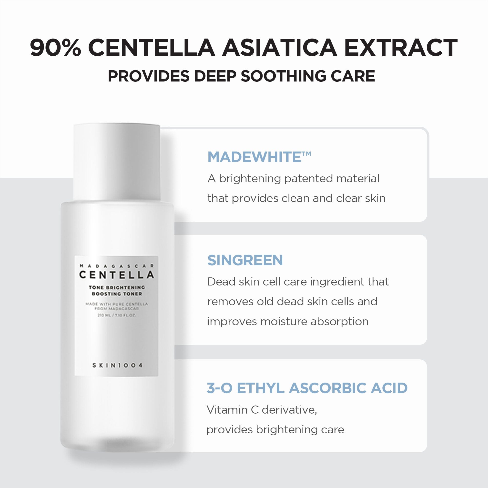 [SKIN1004 OFFICIAL] Madagascar Centella Tone Brightening Boosting Toner 210ml | skin-brightening | Centella Asiatica | Niacinamide | hyperpigmentation | Madecassoside. 