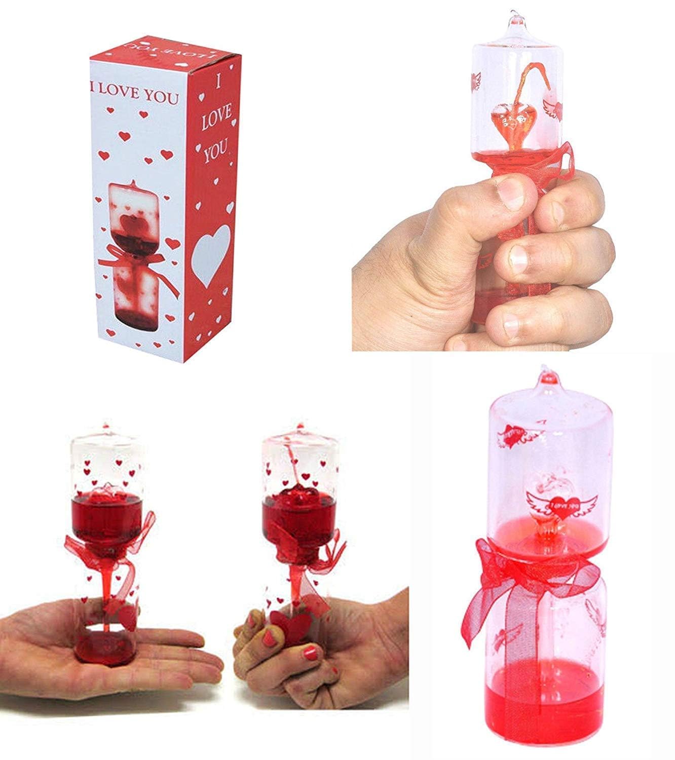 Valentine Gifts Love Meter, Hand Boiler Love Tester for Girlfriend Boyfriend, Husband Wife - Home Decor and Occasional Gift for Loved Once on Birthday, Anniversary. 