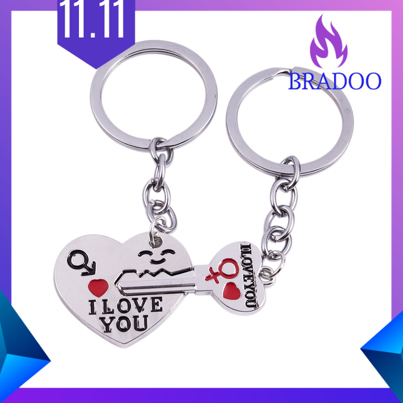 Couple Keychain Keyfob Lovers Keyring Arrow Heart Present Gift I LOVE YOU We offer a premium
