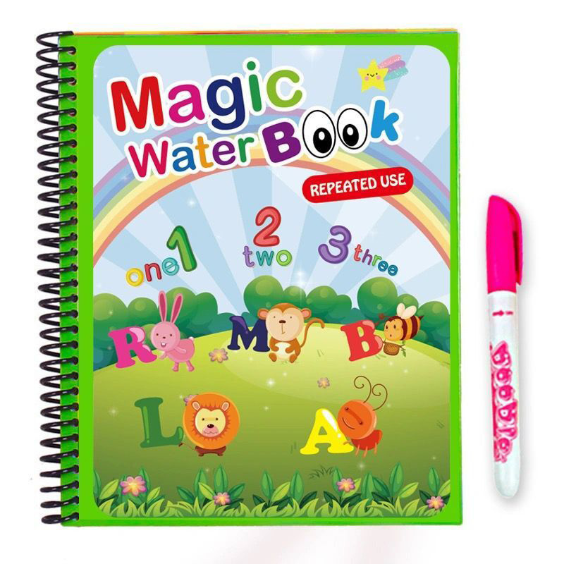 Children Early Education Toys Magical Book with Pen Water Drawing