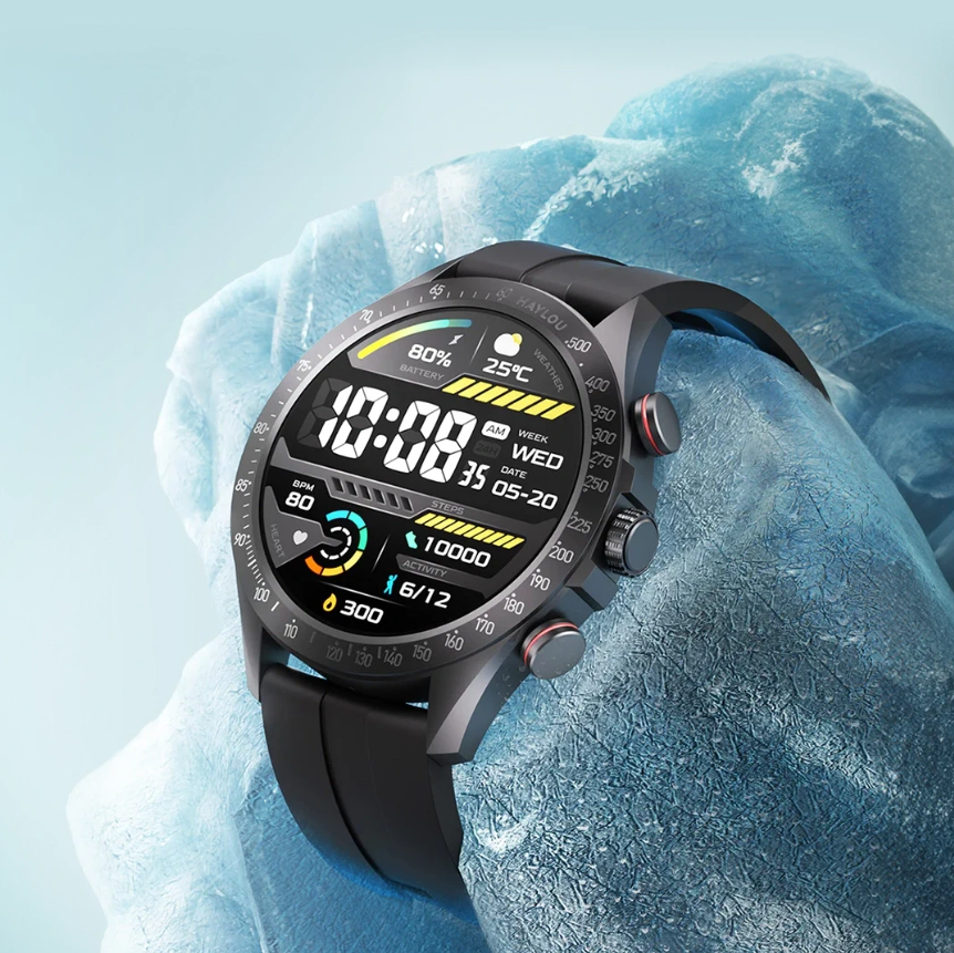 HAYLOU Solar Pro Sport Smart Watch, Crisp 1.43'' AMOLED Display, Wrist-based Call Functionality, Voice Assistant and SOS Function. 