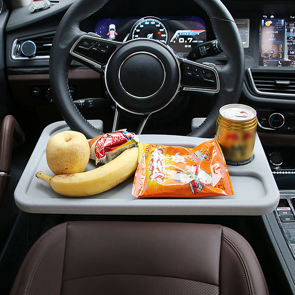Multi-functional Car Laptop Stand Notebook Desk Steering Wheel Tray Table Food Drink Holder Car Card Table Computer Car Interior