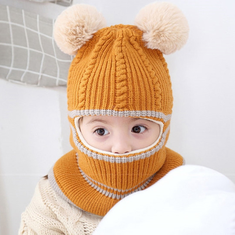 children's hat and scarf in one