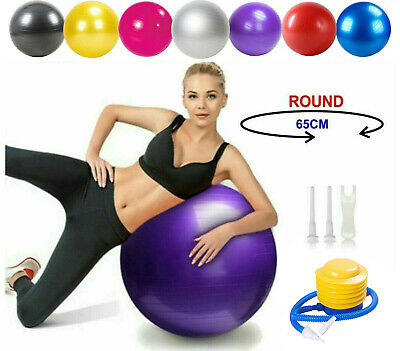 High Quality 65 cm Gym Ball Gymnastic Ball Fitness Ball Aerobic Ball Exercise Balls Fitness Accessories-Multicolor. 