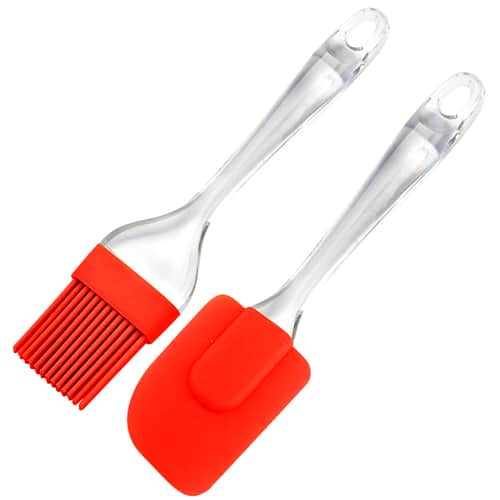 Cake Baking Spatula And Brush Set cake spatula and brush Silicone Spatula and Two Piece of Pastry Brush Set Special for Cake Mixer, Cooking, Baking, Glazing, Oil Brush for Cooking Silicon, Oil Brush for Kitchen Use (Random Color). 