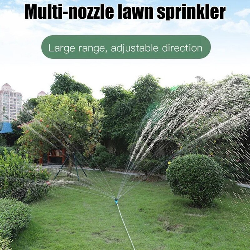 360 degree Adjustable Lawn Sprinkler Household Multi-head Ground Sprinkler Automatic Irrigation Tool for Garden Courtyard. 