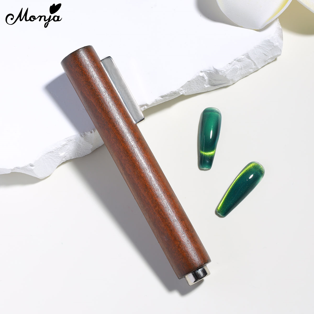Monja 2-in-1 Cat Eye Nail Magnetic Stick 3D Cat Eye Magnetic Rod UV Gel Magnet Tools Strong Effect Magnets DIY Manicure Tools. 