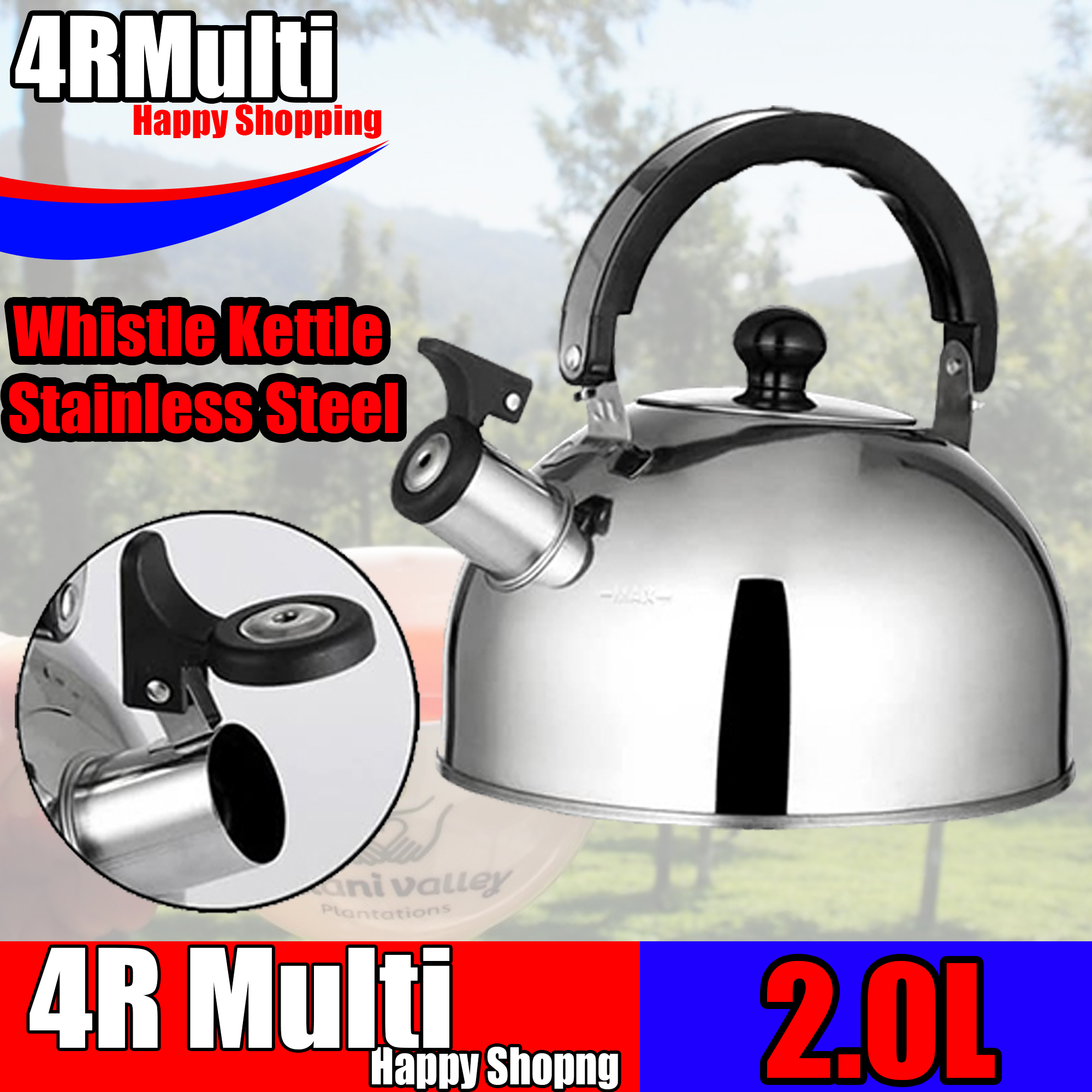 Whistling Kettle Stainless steel 2.7 Ltr main image 1