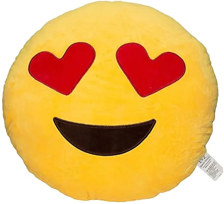 Emoji face outlet pillow