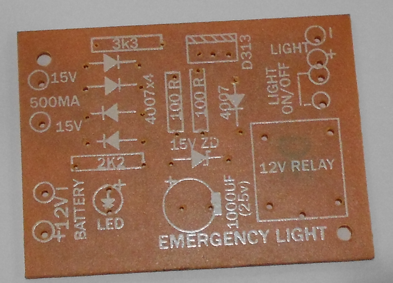 12V emergency light circuit using D313 and Charge Controller of SLA Lead Acid Battery PCB Board Only Production Diy Kit