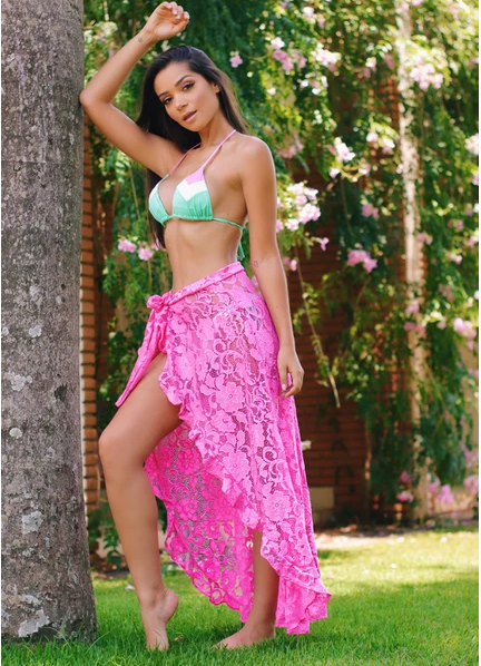 White lace skirt beach Clearance