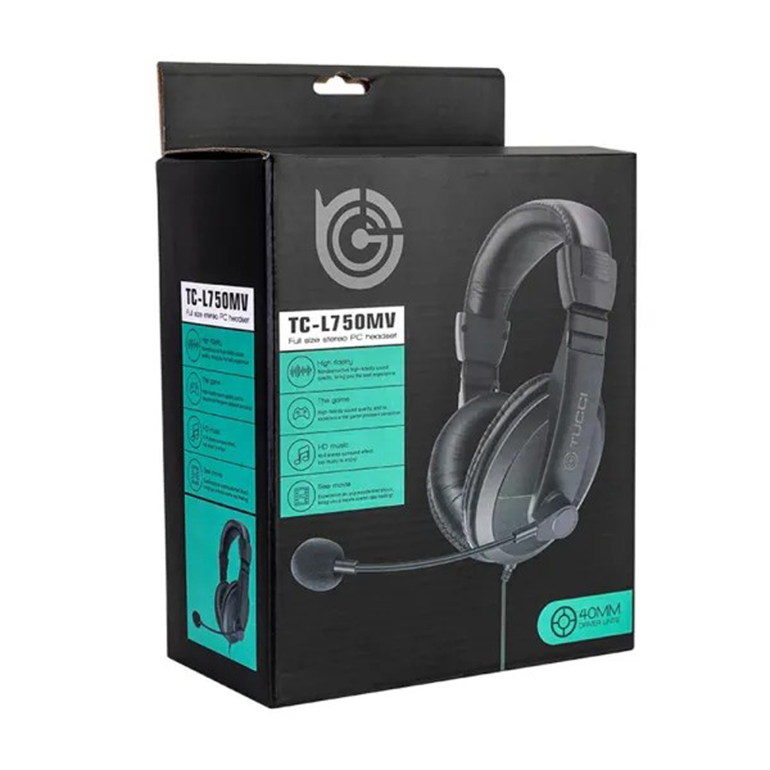 TUCCI L760MV Computer Headphones Gaming Headphone with Microphone – Gaming Headset for PC & Laptop. 