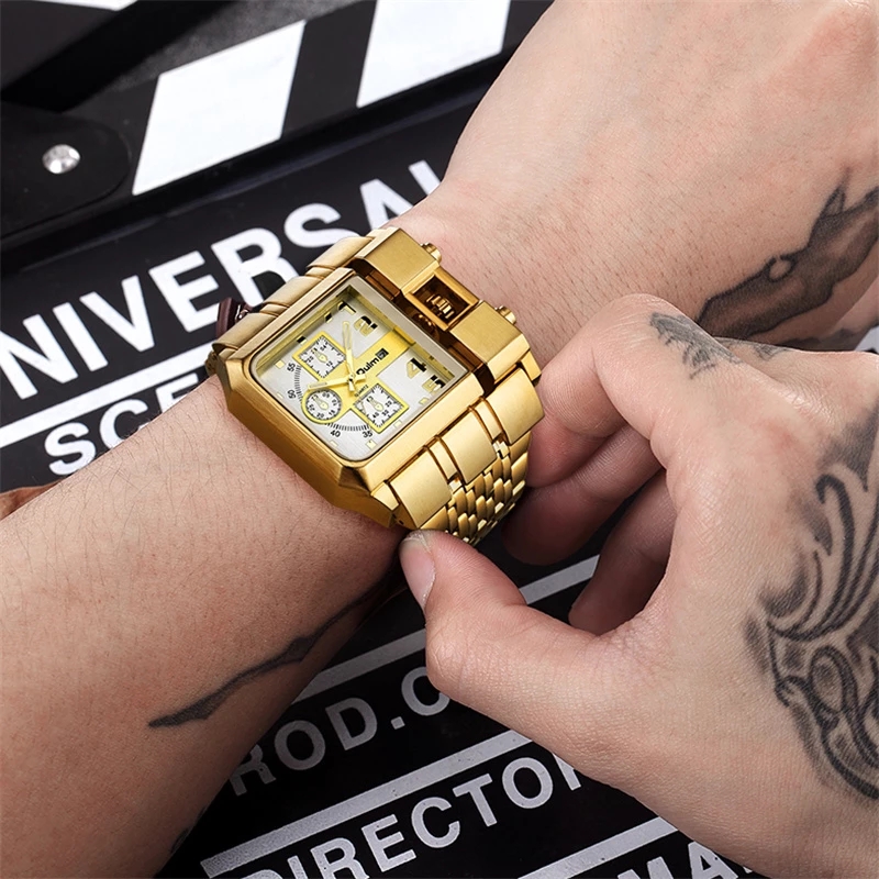 OULM brand fashionable business luxury waterproof quartz men's watch. 