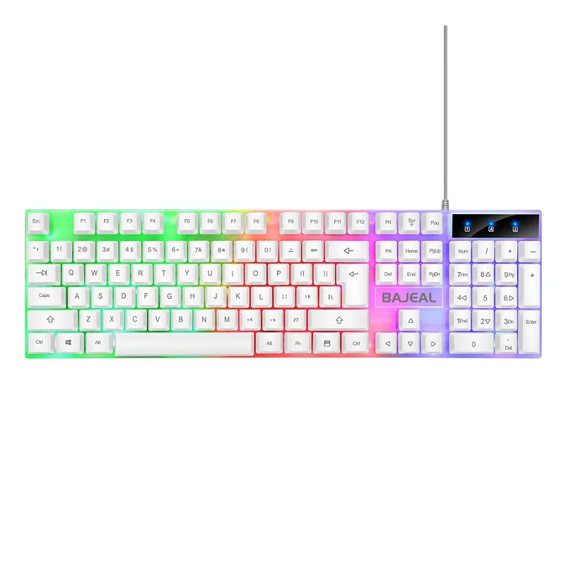 BAJEAL K35 Backlit Mechanical Feel Gaming Keyboard 104 Keys USB Wired Gaming Keyboard. 