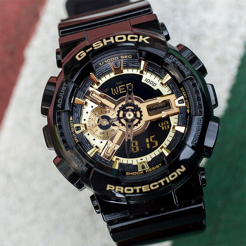 (Ready Stock) G-Shock GA110 Men Watch Sport Watch Dual Time Display Water Resistant Shockproof and Waterproof World Time LED Auto Light Sports Wrist Watches GA-110GB-1A. 