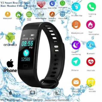 y5 smart watch activity heart rate tracker