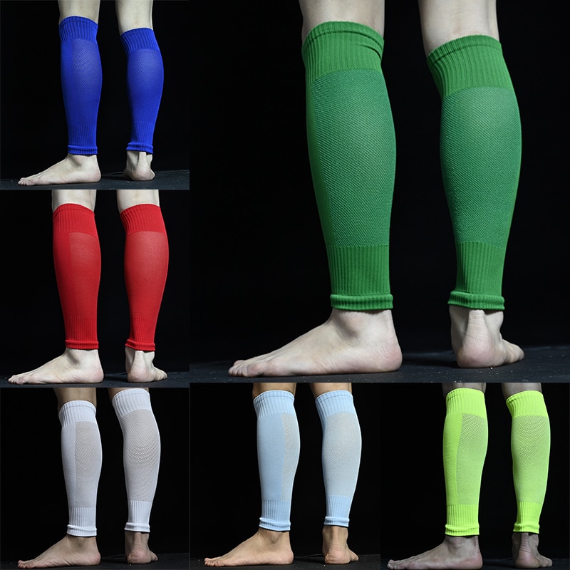 Football Sock Breathable Without Feet Socks Professional Football Shin Guards Fixed Leg Warmers Foot Package To Protect The Calf. 