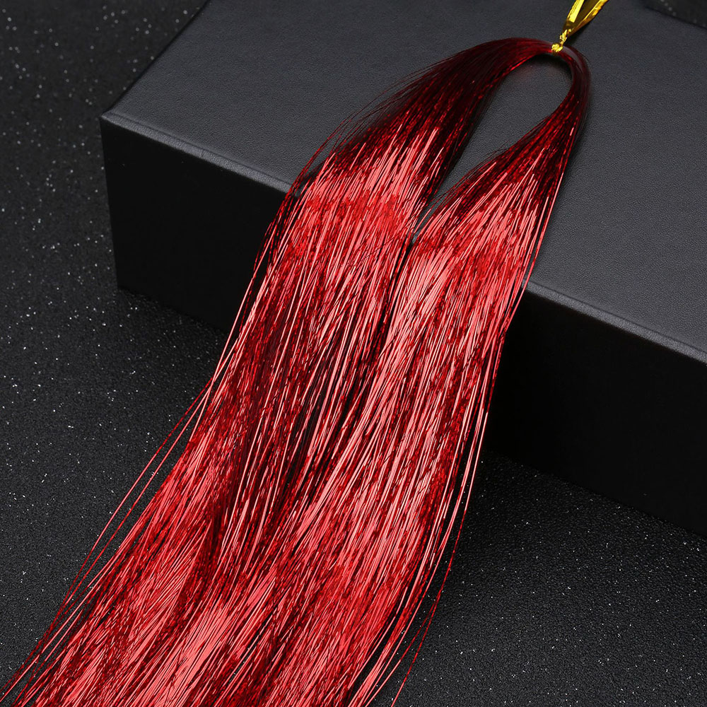 16 Colors Hair Tinsel Hair Dazzle Glitter Extensions Sparkling Shiny Hair Flairs Extensions Silk Fairy Hair Decoration. 