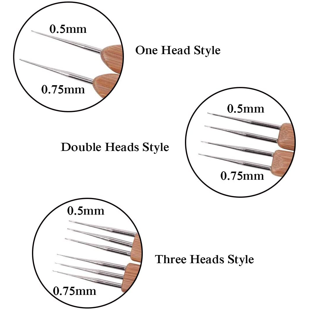LKPCIGCXM Dreadlock Crochet Hooks - Dread Lock Tool Set,Latch Hook Crochet Needle Set for Braid Hair,Carpet Making and Other Craft. 