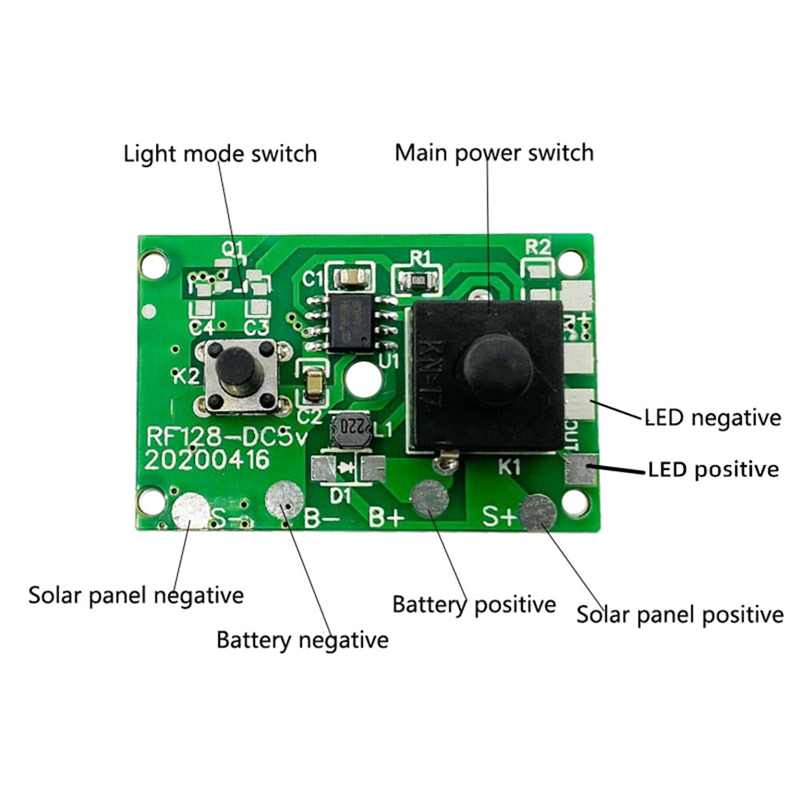 OYPFXMI 1.2V Solar Lamp String Control Board Circuit Board with Switch ...
