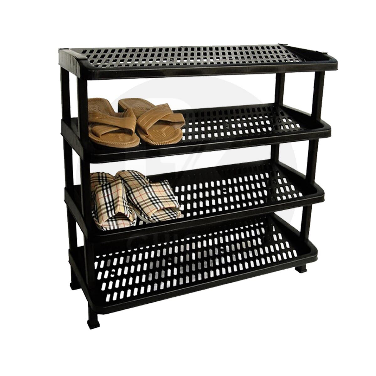Nippon High Quality 4 Tier Plastic Nano Shoe Rack Black Daraz.lk