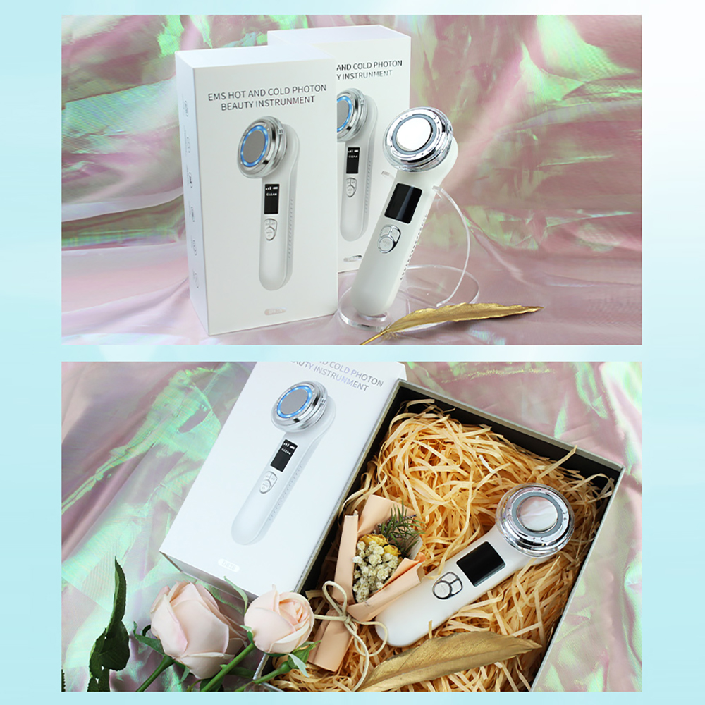 EMS Hot and Cold Photon Beauty Instrument Deep Cleaning Skin Rejuvenation Device Home Use Beauty Equipment. 